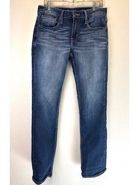 BKE Mens Jake Straight Fit Jeans 33x34 Medium Wash Stretch Denim Preppy